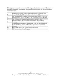 Accounting Chapter 4 Easy topic Reporting Inventory For Merchandiser learning Objective&nbsp;