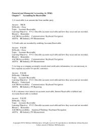 Accounting Chapter 7 An Installment Accounts Receivable is classified
