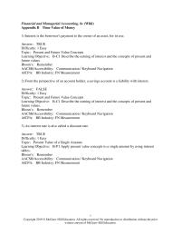 Accounting Appendix B Value Annuity Factor present Value Annuity 5000