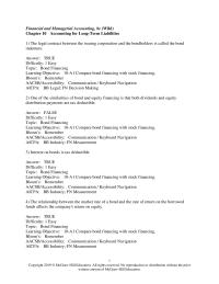 Accounting Chapter 10 Bonds learning Objective 10p1 Prepare Entries Record Bond