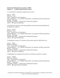 Accounting Chapter 11 A proxy is a document that gives a designated agent the right