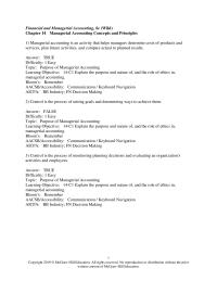 Accounting Chapter 14 One of the usual differences between financial and managerial accounting