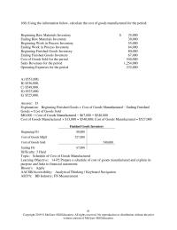 Accounting Chapter 14 If the cost of the beginning work in process inventory