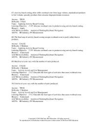 Accounting Chapter 17 A difficulty Easy topic Comparing Plantwide And Departmental Overhead