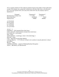 Accounting Chapter 17 A company allocates $7.50 overhead to products based&nbsp;