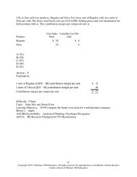 Accounting Chapter 18 The ratio (proportion) of the sales volumes