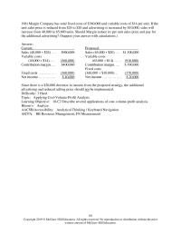 Accounting Chapter 18 A product is sold for $45 and has variable