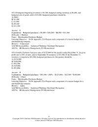 Accounting Chapter 20 A plan that shows the expected cash inflows and cash
