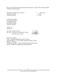 Accounting Chapter 21 The company actually used 4,500 pounds that