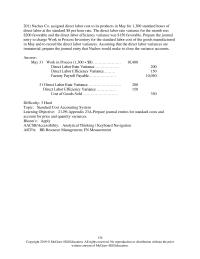 Accounting Chapter 21 Define Standard Costs And Explain How Standard
