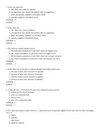 Economics Chapter 9 The Very Short Runa New Firms May