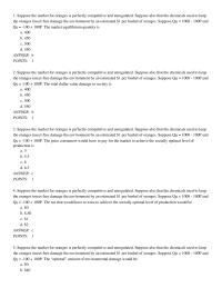 Economics Chapter 16 Suppose The Market For Oranges Perfectly Competitive