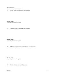 Criminal Law Chapter 3 What are the preliminary and follow-up investigations?