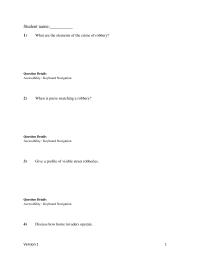 Criminal Law Chapter 13 Student Name What Are The Elements The