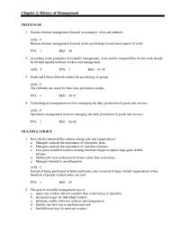 Management Chapter 2 The Gantt Charta Was Precursor The Organizational