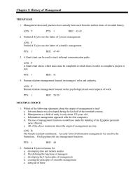 Management Chapter 2 History Management true false 1 Management Ideas And Practices