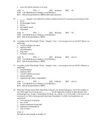 Management Chapter 4 2 Environmental Influence Ethical Responsibilities 86 According The Stakeholder