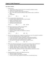 Management Chapter 8 Global Management multiple Choice1 Global Business a The