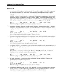 Management Chapter 10 1 According The What Really Works Cohesion
