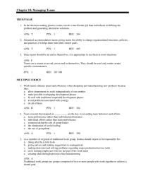 Management Chapter 10 Which The Following Kinds Team Defined Permanent