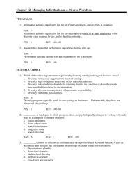 Management Chapter 12 Which of the following is a paradigm for managing diversity?