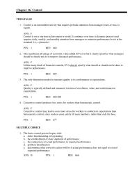 Management Chapter 16 Normative controls should be used when
