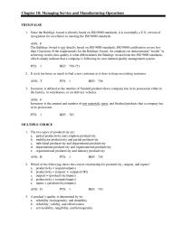 Management Chapter 18 Products Quality Determined Its a