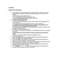 Business Communication Chapter 7 You Are Tasked Create Fear Appeal For