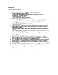 Business Communication Chapter 9 Which These Not Core Component Cognitive Dissonance