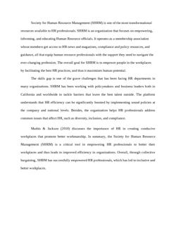Society for Human Resource Management
