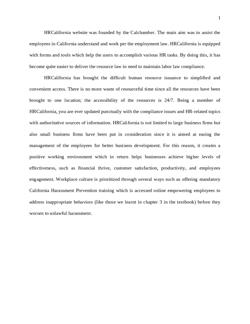 Resources Analysis HRCarifonia