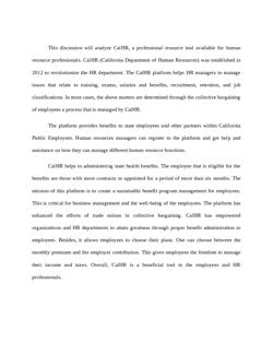 CalHR Analysis