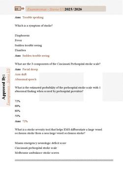 Which is a symptom of stroke?