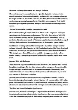 Microsoft: A History of Innovation and Strategic Evolution