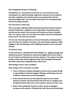 Meta: Navigating the Frontiers of Technology