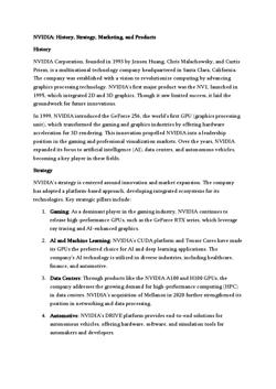 NVIDIA: History, Strategy, Marketing, and Products