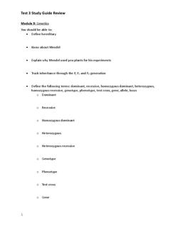 Test 3 Study Guide Review