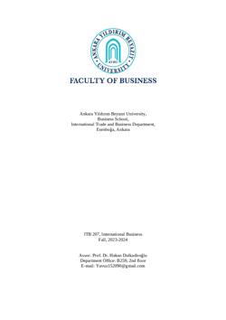ITB 207- INTERNATIONAL BUSINESS