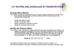 Table 14 12 Distance Matrix For Peapod Deliveries
