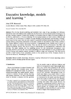 Understandingofmentalmodelsandlearning