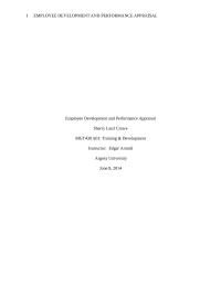 Employee Development and Performance Appraisal