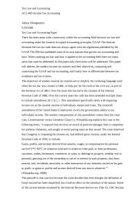 Tax Law And Accounting Papaer