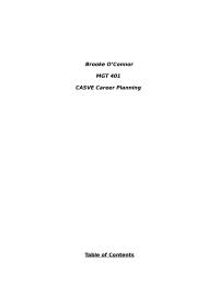 CASVE Career Planning