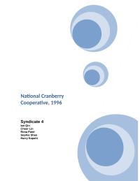 National Cranberry Cooperative, 1996