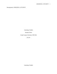 Assessing A Student