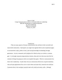 Using Communication as Device to Promote Effective Leadership