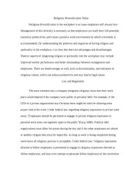 religious diversification in the workplace