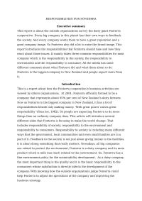 Responsibility for Fonterra