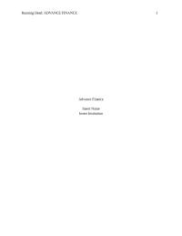 Advanced Finance